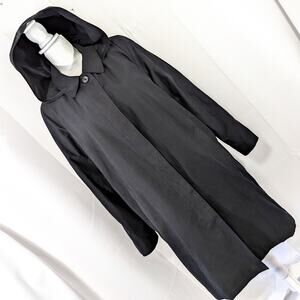 Women's Black Hooded Coat